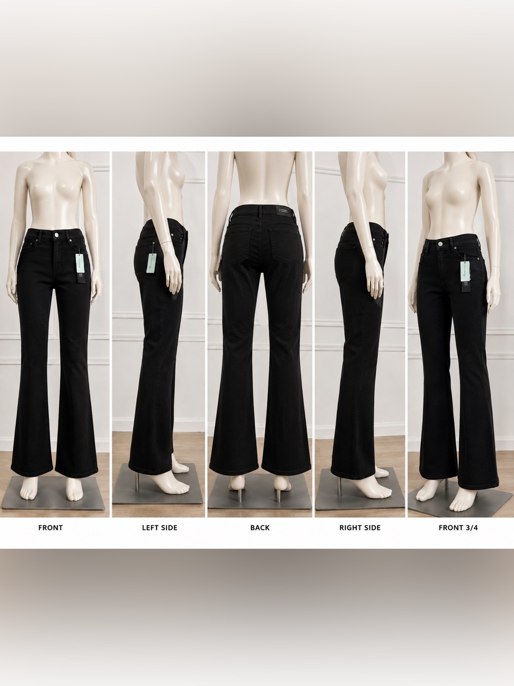 Citizens of Humanity Anthropologie Black Jeans Size 16 High Rise Wide Leg NWT